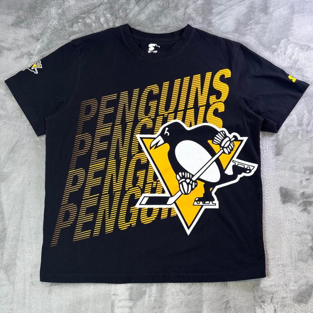 Y2K Starter Pittsburgh Penguins AOP Graphic T-Shirt Men’s Large
